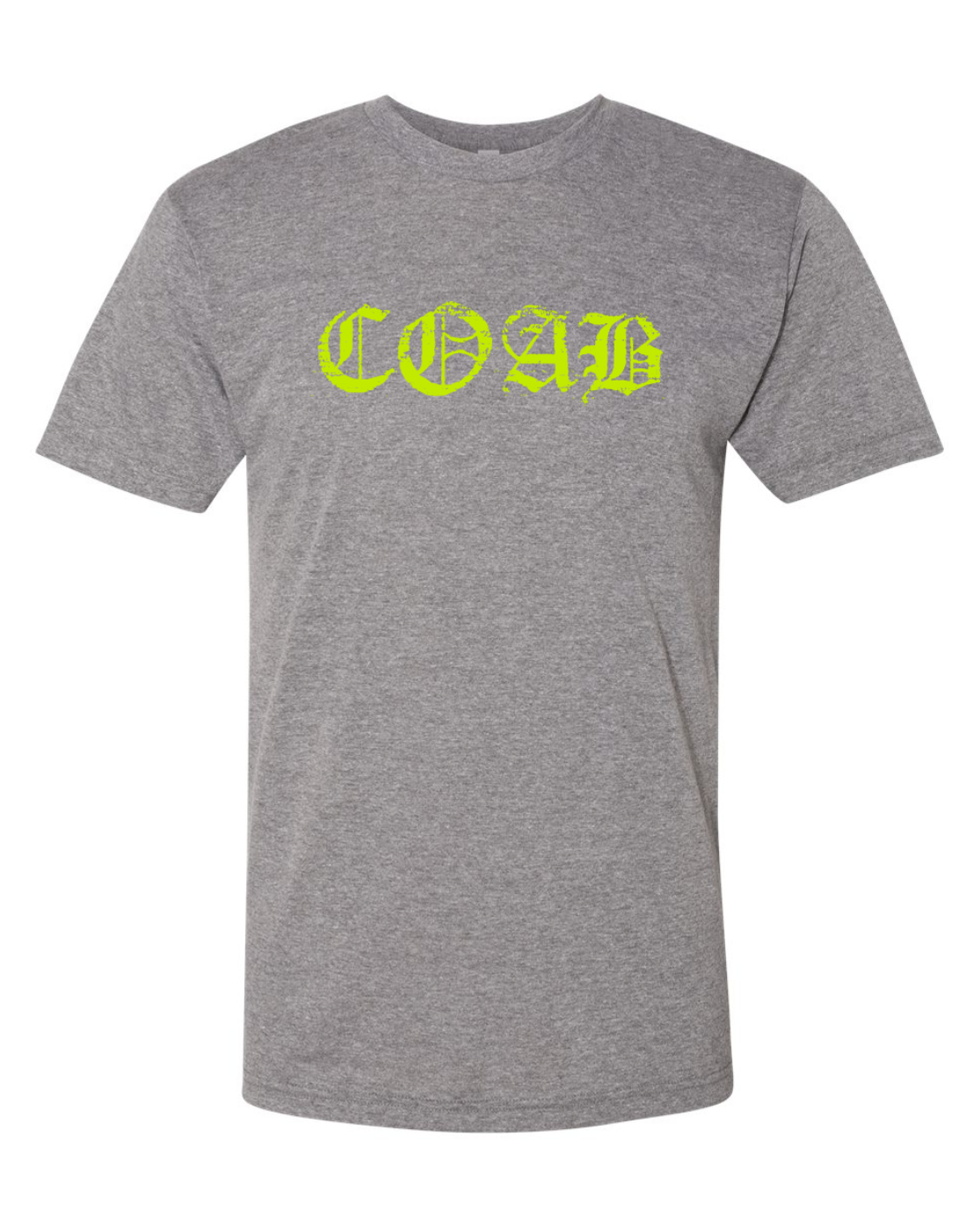 COAB Heather Grey Tee – Neon Hit