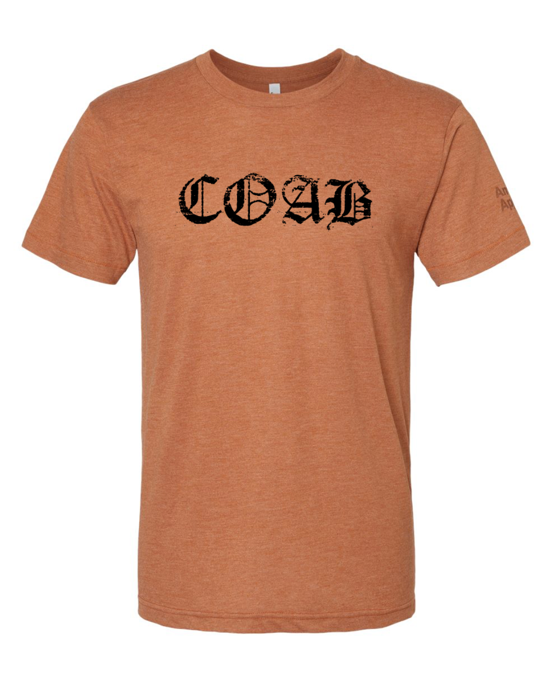 COAB Rust Tri-Blend Tee- Black Print